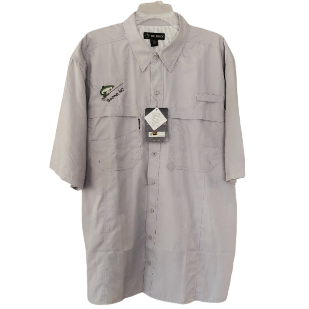 NWT Dri-Duck Men's 2XL Ripstop Vented Gray Fishing‎ Shirt